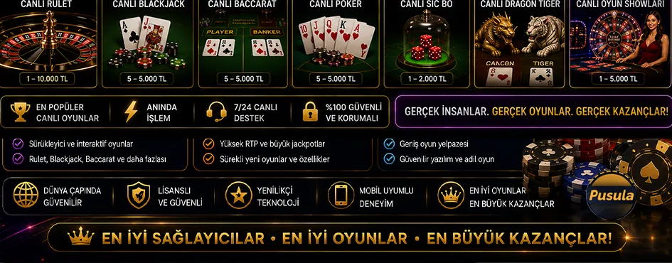 Canlı rulet, blackjack ve poker masalarının limit tablosu